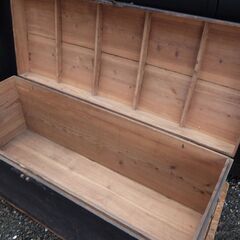 昭和 レトロ アンティーク 衣装箱 古民具 箪笥 桐箱 収納箱 古道具 木箱 棺桶 ①の画像