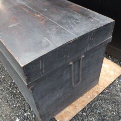 昭和 レトロ アンティーク 衣装箱 古民具 箪笥 桐箱 収納箱 古道具 木箱 棺桶 ①の画像