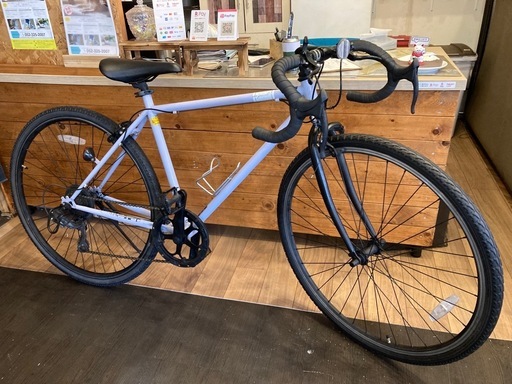 【チューブ・チェーン新品！】7段変速　700×38cロードバイク　ライトパープル