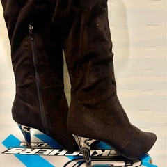 ロングブーツ　ブラックの画像