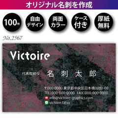 名刺印刷 100枚 両面 フルカラー 紙ケース付 No.2…