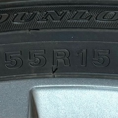 165/55R15 ダイハツ純正 ダンロップスタッドレスタイヤホイールセット 2022年製造 4本の画像