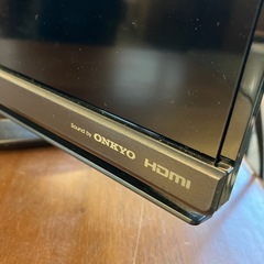 K2512-033 SHARP AQUA 液晶カラーテレビ 4T-C40AJ1 Android TV 4K 40インチ 2018年製 リモコン欠品 通電確認済み キズ汚れ有り の画像