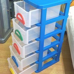 5段 プラチェスト スリム 幅27㎝ 衣類収納 おもちゃ収納 カラフル 箪笥 たんす タンス 西岡店の画像