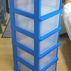 5段 プラチェスト スリム 幅27㎝ 衣類収納 おもちゃ収納 カラフル 箪笥 たんす タンス 西岡店の画像