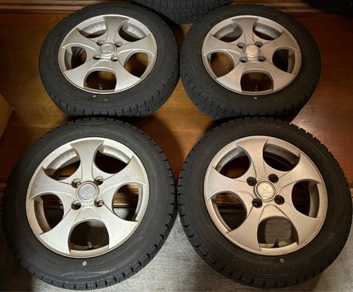 バリ山 ダンロップ製スタッドレスタイヤホイールセット4本 2022年製造 ②