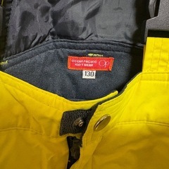 OCEAN PACIFIC KID'S WEAR スキー スノボウェア 上下セット イエロー グレー マルチカラーの画像
