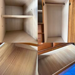 【お引取 限定】木製ワードローブ　ハンガーポール付　895×540×1830　ベビーダンス　＊048-Hの画像