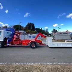 【X-0023】日野レンジャー FC6JJ 3段クレーン付アームロール H17 3段フックインラジコン 車検付 2t 4tコンテナ付 Wシリンダーの画像