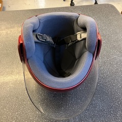 イ2512-034 ヘルメット レッド キズ汚れ有りの画像