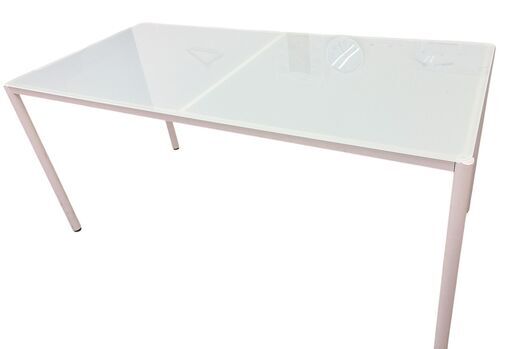 美品 ガラス ダイニングテーブル オフィステーブル