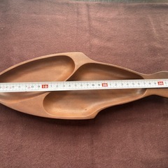 木製 飾り皿 魚型　ウッドプレート　木製プレートの画像
