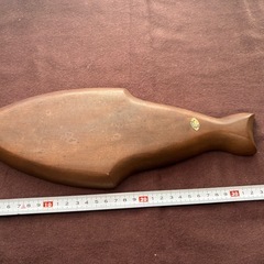 木製 飾り皿 魚型　ウッドプレート　木製プレートの画像
