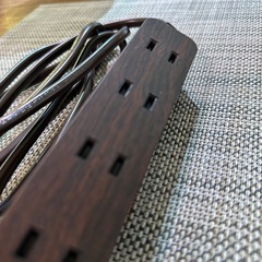 木目調4口電源コード 新品未使用品の画像
