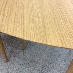 【ラウンド型の拡張テーブル】ダイニングテーブル ラウンドテーブル 円卓 円形　食卓テーブル リビングテーブル 拡張テーブル：ナチュラルの画像