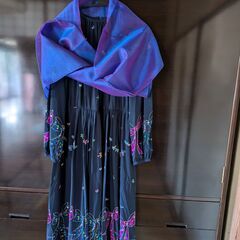 ☆未使用濃紺ワンピース晴れの日用、同色ケープ付き差し上げますの画像