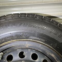 売り切り　グッドイヤー　スタッドレス　155　80　R13　冬タイヤ　2024年製造　8部山　ホイール付き　4穴の画像