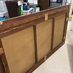 ☆値下げ☆　W2512-115 地中海の港　油彩画　キズ汚れ有りの画像