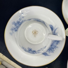 ☆ドリーム荒牧店☆ジモティー割引有☆大倉陶園/ブルーフラワー/カップ&ソーサー/箱なしの画像