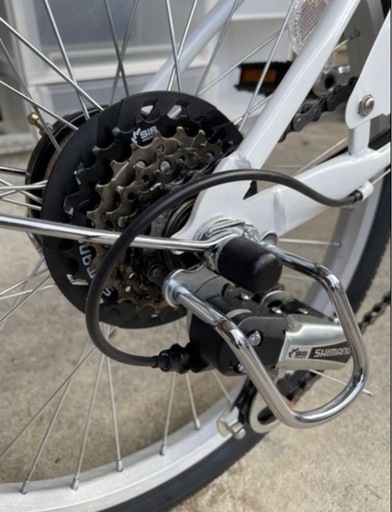 【折りたたみ自転車】【白】クリーニング済み【管理番号1204】野