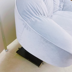 12DG1 ソファ 座椅子 2人掛け グレー　貝殻 シェルの画像