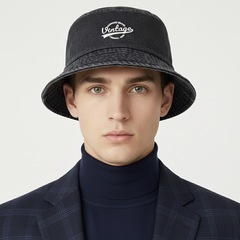 EVERY 韓国 デニムバケットハット ブラック 大きめサイズ 新品未使用 黒色の画像