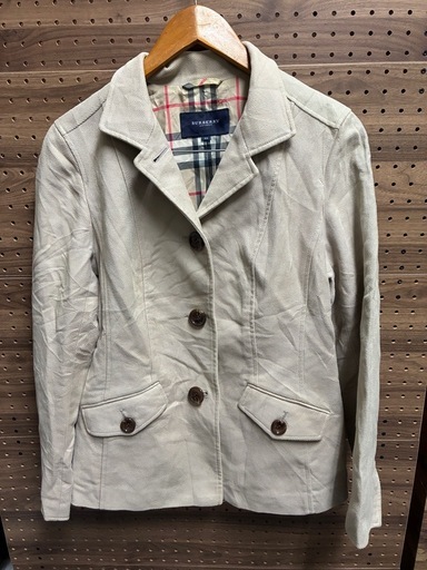 【価格相談応じます★】BURBERRY ベージュジャケット 44 レディースM〜L 綿100% 秋冬