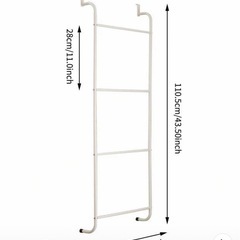 ◆【ほぼ新品！】おしゃれ✳︎ドア掛け4段フック 白◆海外インテリアの画像