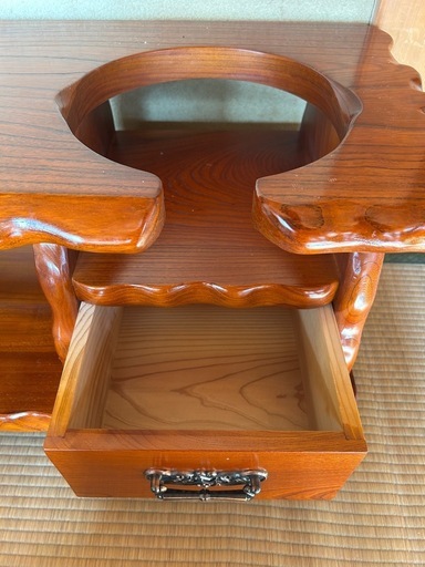 天然木 火鉢台 / 和風ローテーブル / 飾り台 (田中) 盛岡のテーブル