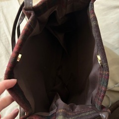 えんじ バーガンディ トートバッグの画像