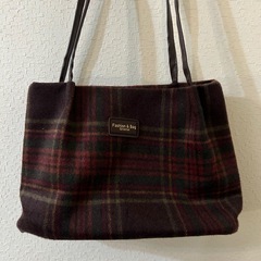 えんじ バーガンディ トートバッグの画像