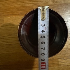 陶器製 花立 深い赤色 約12cmの画像