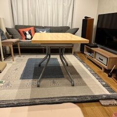 DOMITALIA昇降式伸長式テーブル（20年位使用110㎝×70㎝）12/25（木）午後に取りにこれる方　の画像