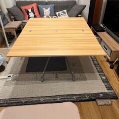 DOMITALIA昇降式伸長式テーブル（20年位使用110㎝×70㎝）12/25（木）午後に取りにこれる方　の画像