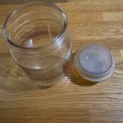 ガラス瓶 キャニスター 蓋付き クリアの画像