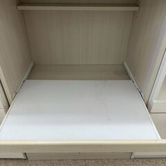 ★リユースのサカイ高崎店★TJ13522  食器棚 白 H177×D38×W60 クリーニング済みの画像