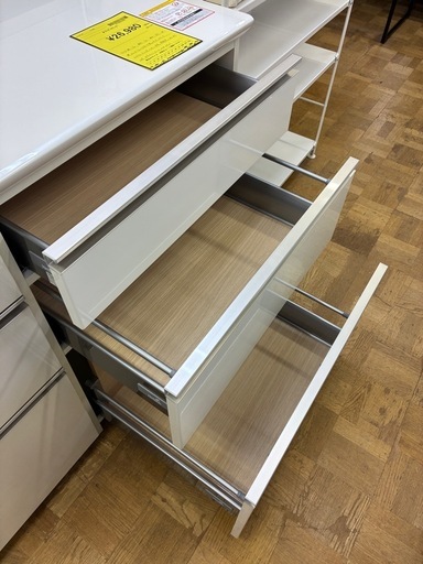 【ジャングルジャングル深井店】★キッチンカウンター ホワイト 白 キッチン家具 収納家具 家具 簡易クリーニング済 堺市（中区 堺区 東区 西区 南区 北区）和泉市 河内長野市 富田林市 松原市 狭山市 深井 【FU3019】