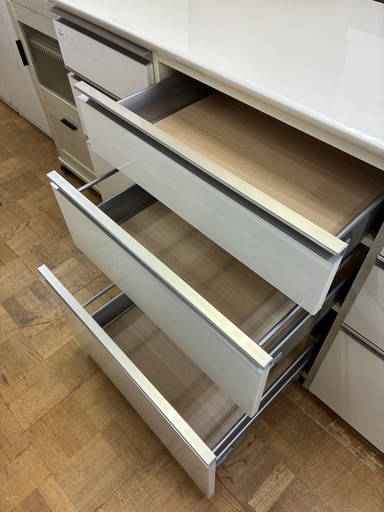 【ジャングルジャングル深井店】★キッチンカウンター ホワイト 白 キッチン家具 収納家具 家具 簡易クリーニング済 堺市（中区 堺区 東区 西区 南区 北区）和泉市 河内長野市 富田林市 松原市 狭山市 深井 【FU3019】