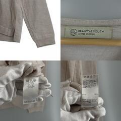 美品 BEAUTY&YOUTH UNITED ARROWS ビューティアンドユースユナイテッドアローズ 無地 秋冬 AW 長袖ニット ウール ベージュ レディース【古着】【中古】の画像