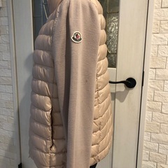 モンクレール　ダウンxニット　サーモンピンク　Sの画像