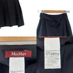 美品 MAX MARA マックスマーラ 無地 オールシーズン スカート ブラック レディース【古着】【中古】の画像