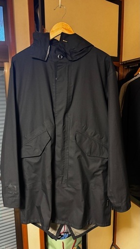 Stussy GORE-TEX ブラックロングジャケット
