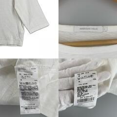 AMERICAN HOLIC アメリカンホリック 無地 オールシーズン 七部丈シャツ コットン ホワイト レディース M【古着】【中古】の画像