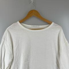 AMERICAN HOLIC アメリカンホリック 無地 オールシーズン 七部丈シャツ コットン ホワイト レディース M【古着】【中古】の画像