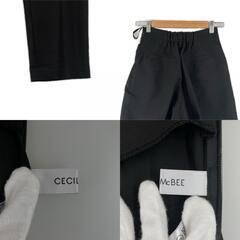 美品 CECIL McBEE セシルマクビー 無地 オールシーズン スラックス ポリエステル ブラック レディース M【古着】【中古】の画像