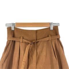 美品 B7 NO ROSE WITHOUT A THRON ベーセッツ 無地 オールシーズン ワイドパンツ ポリエステル ブラウン レディース 38【古着】【中古】の画像