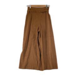 美品 B7 NO ROSE WITHOUT A THRON ベーセッツ 無地 オールシーズン ワイドパンツ ポリエステル ブラウン レディース 38【古着】【中古】の画像