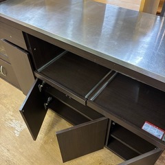 【ジャングルジャングル深井店】★レンジ台 ブラウン 茶 キッチン家具 収納家具 家具 簡易クリーニング済  堺市（中区 堺区 東区 西区 南区 北区）和泉市 河内長野市 富田林市 松原市 狭山市 深井 【FU3011】の画像