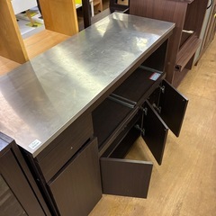 【ジャングルジャングル深井店】★レンジ台 ブラウン 茶 キッチン家具 収納家具 家具 簡易クリーニング済  堺市（中区 堺区 東区 西区 南区 北区）和泉市 河内長野市 富田林市 松原市 狭山市 深井 【FU3011】の画像