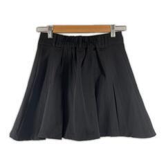 美品 NICE CLAUP ナイスクラップ 無地 オールシーズン ミニスカート ポリエステル ブラック レディース F【古着】【中古】の画像